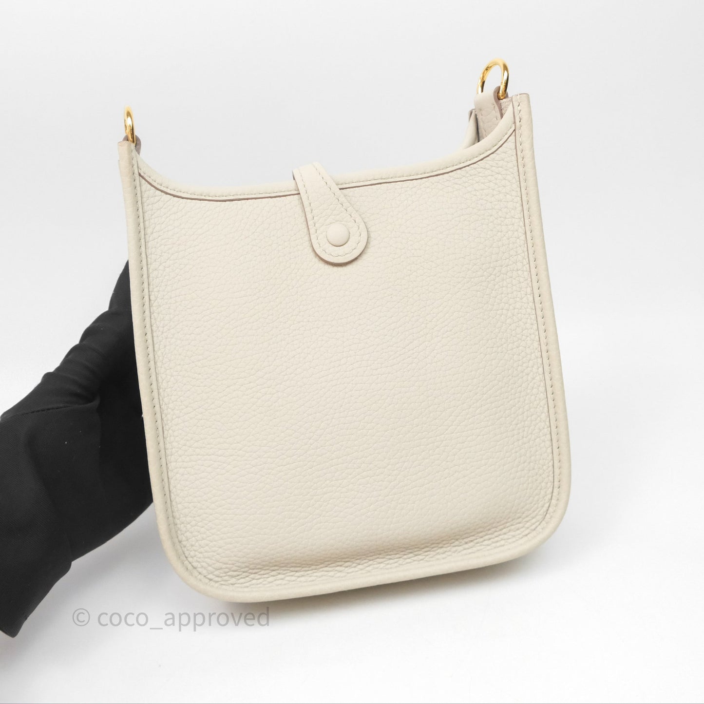 Hermès Mini Evelyne 16 Beton 8L Clemence Gold Hardware