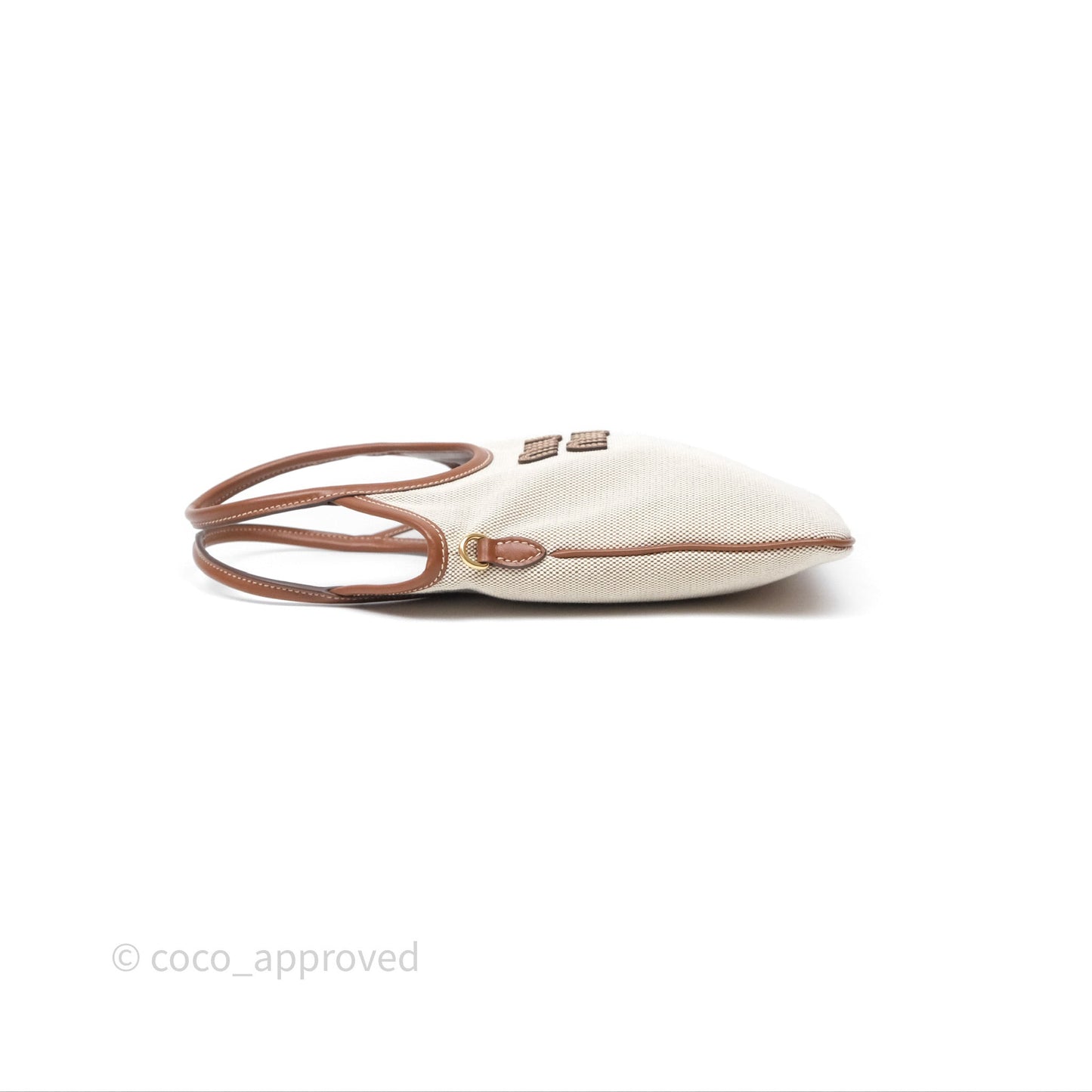 Miu Miu Mini IVY Canvas Beige/Brandy