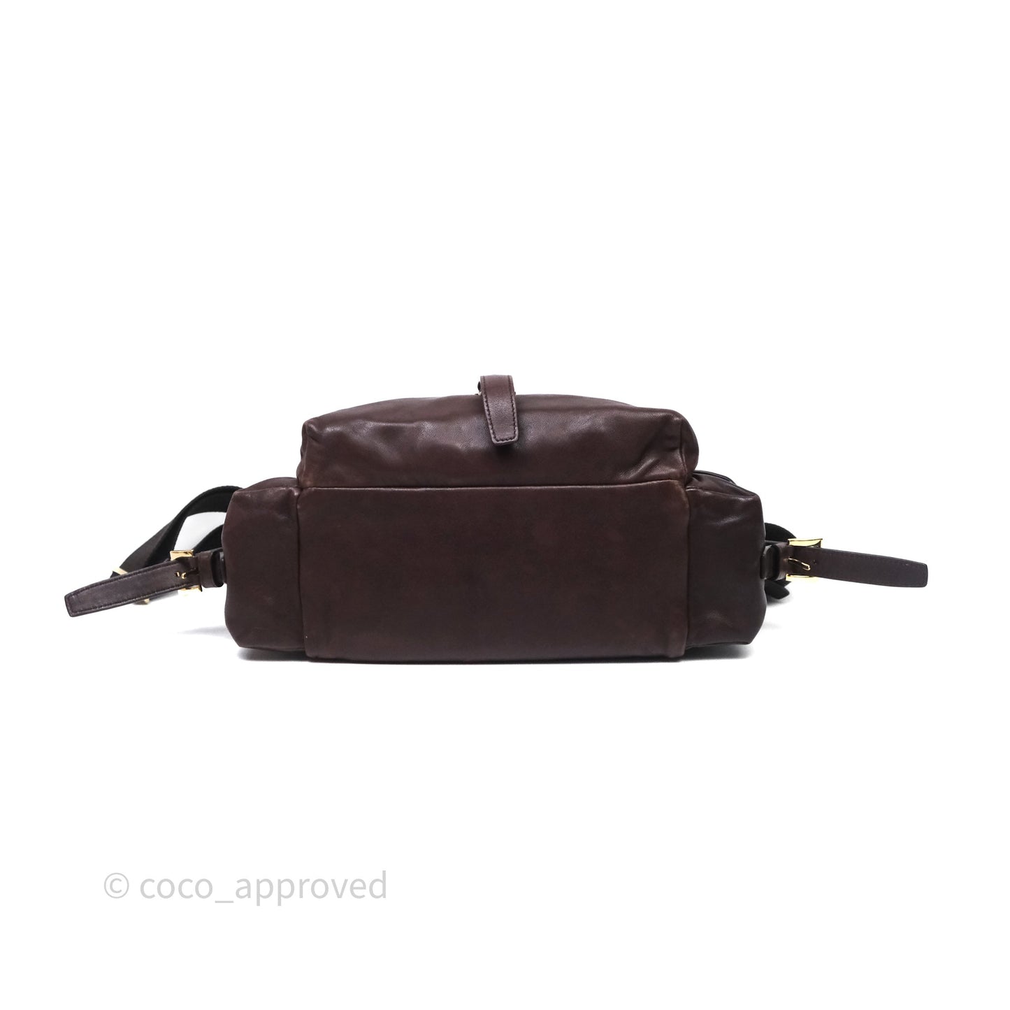 Prada Explore Medium Nappa Leather Shoulder Bag Chocolate Brown