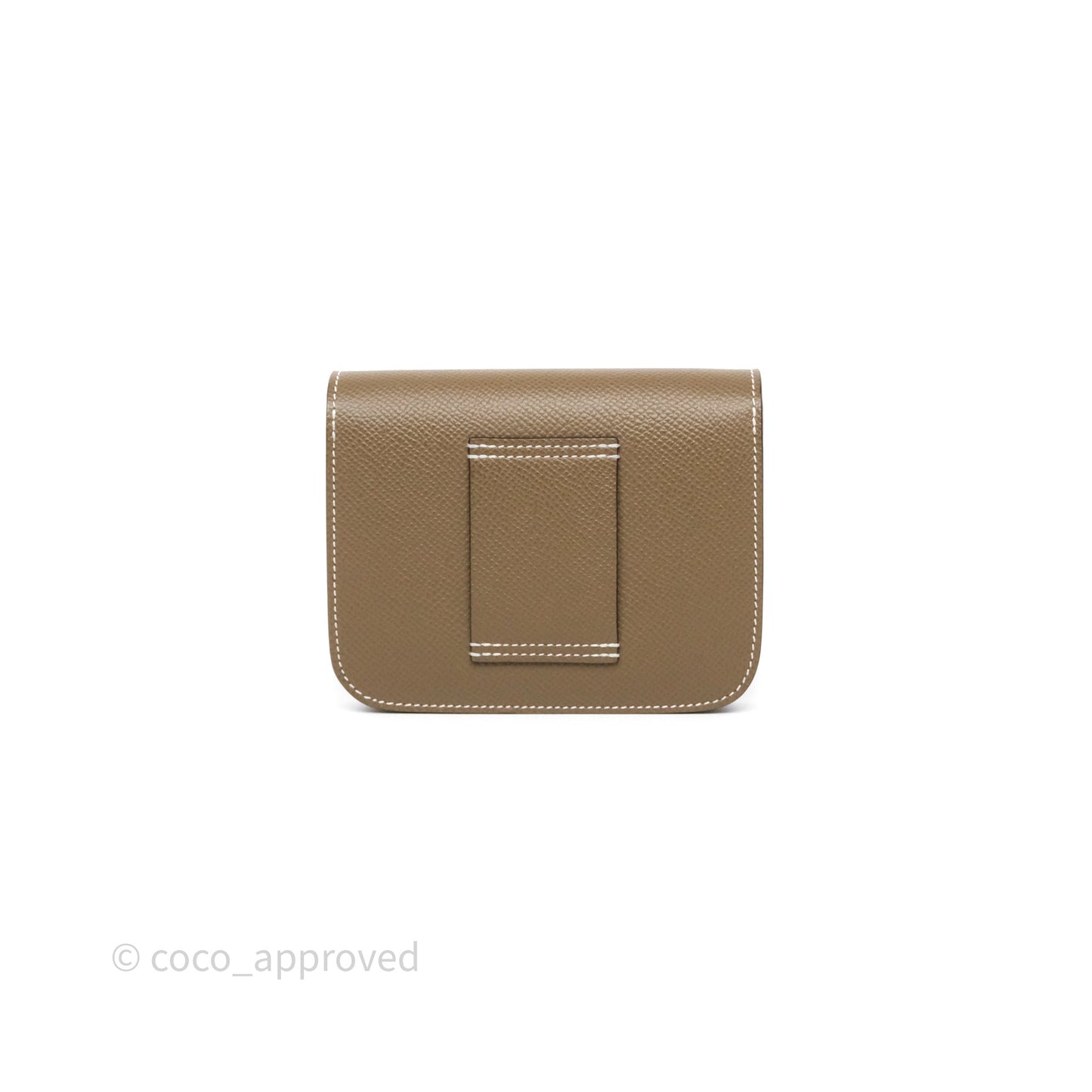 Hermès Constance Slim Wallet Etoupe 18 Epsom Palladium Hardware
