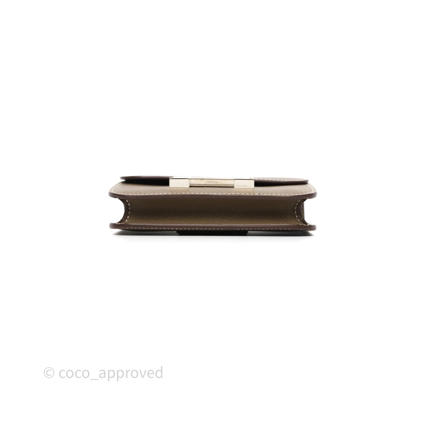 Hermès Constance Slim Wallet Etoupe 18 Epsom Palladium Hardware