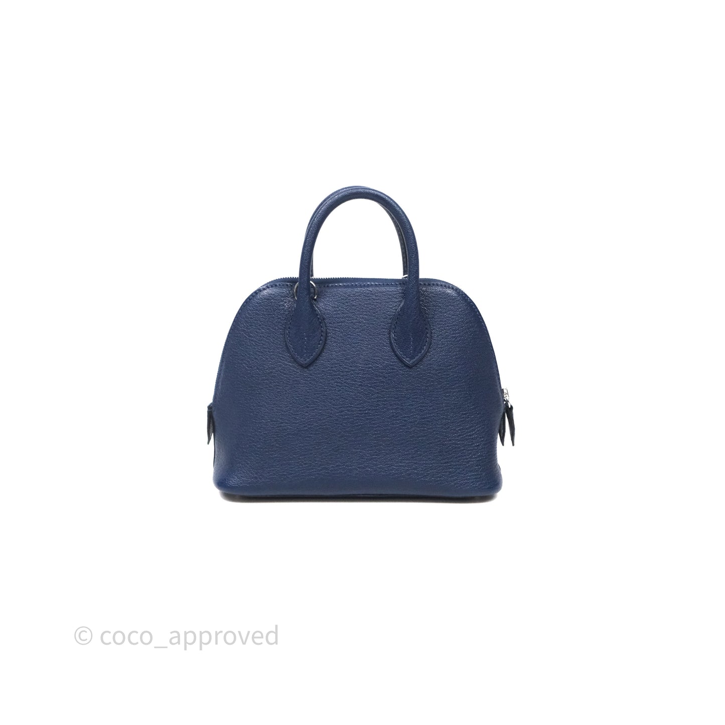 Hermès Bolide Mini 1923 Bleu Chèvre Mysore Palladium Hardware