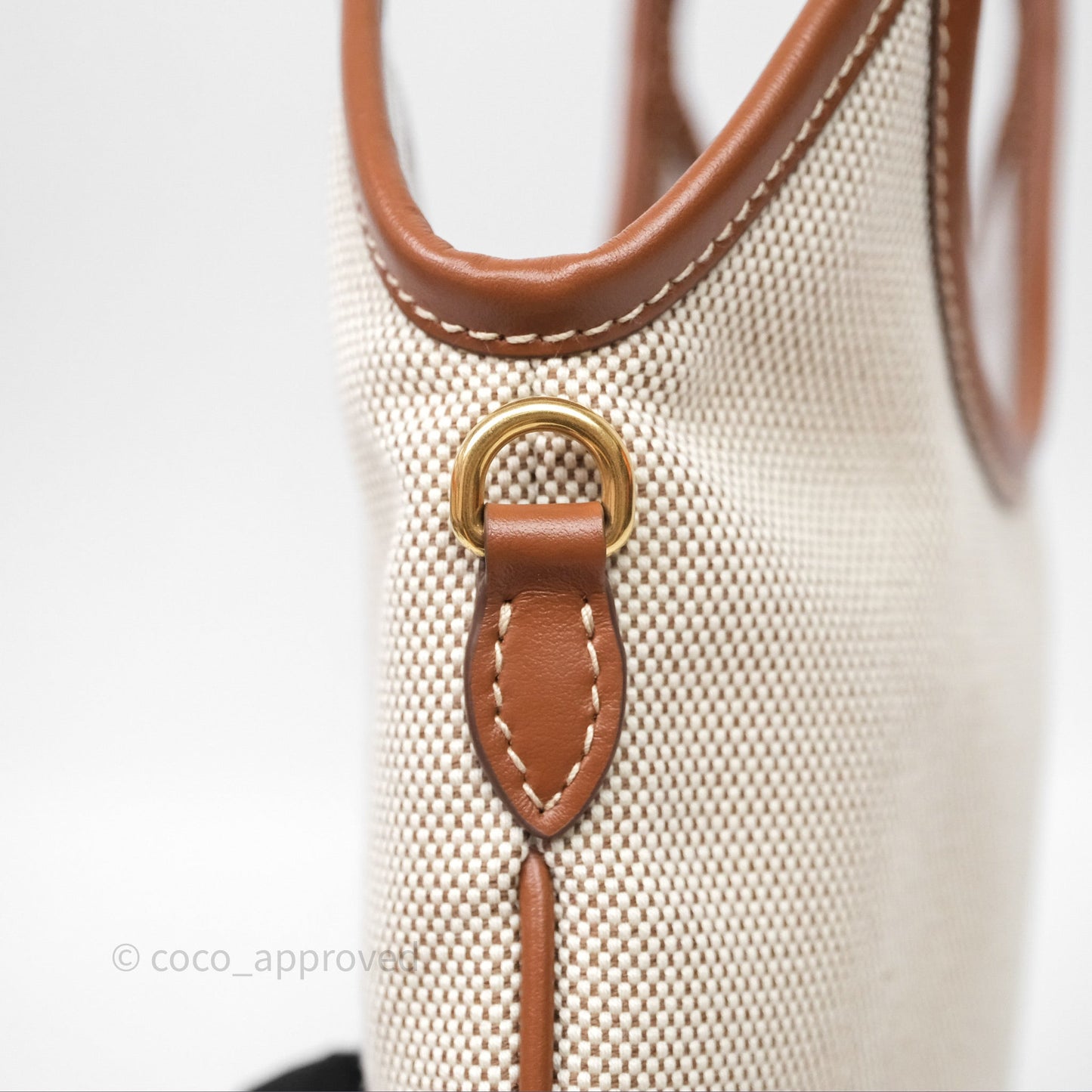 Miu Miu Mini IVY Canvas Beige/Brandy