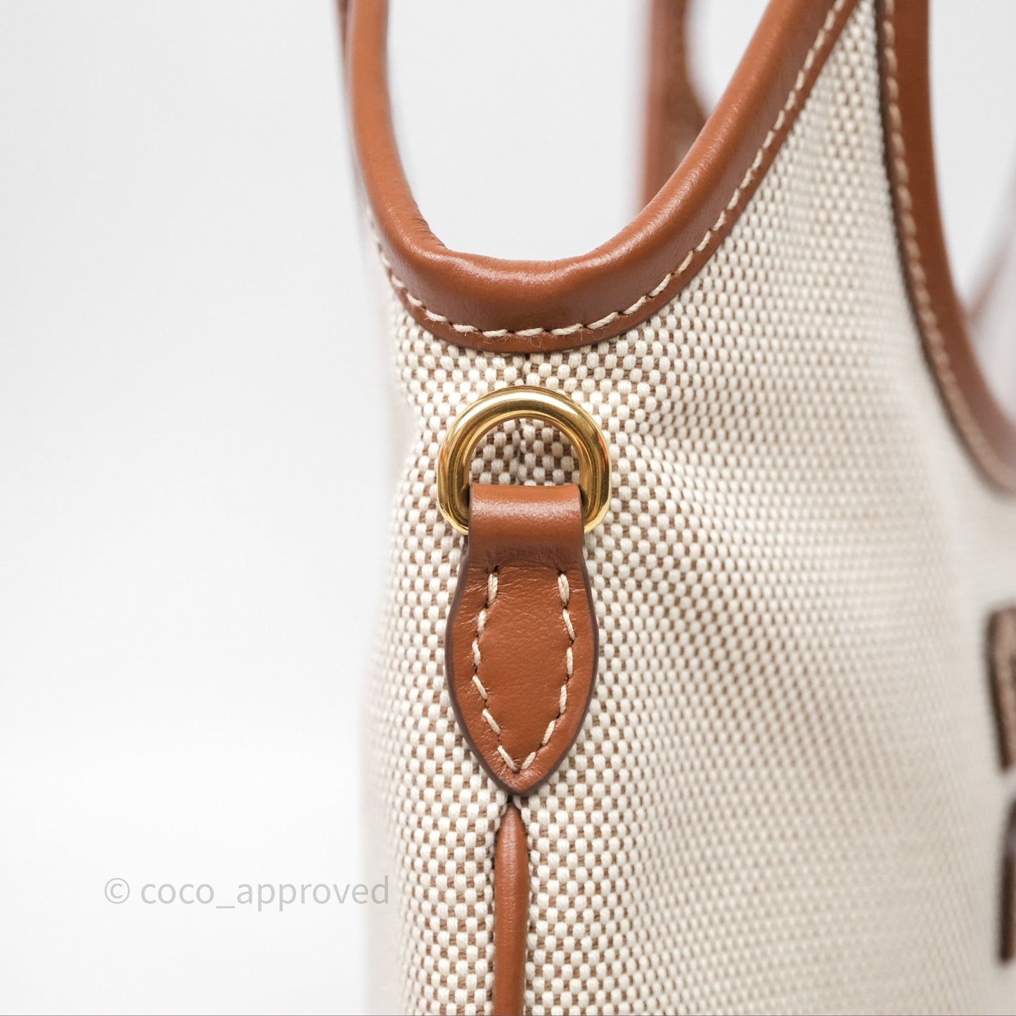 Miu Miu Mini IVY Canvas Beige/Brandy