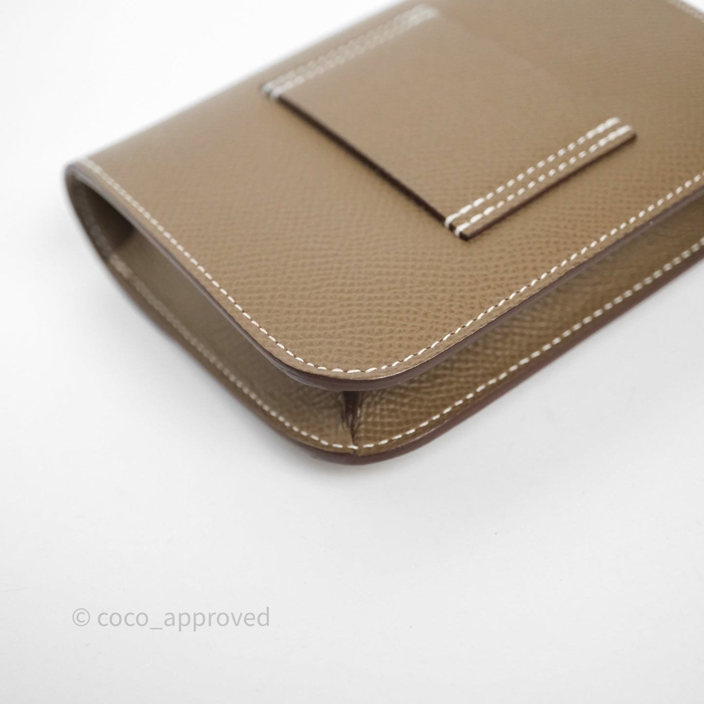 Hermès Constance Slim Wallet Etoupe 18 Epsom Palladium Hardware