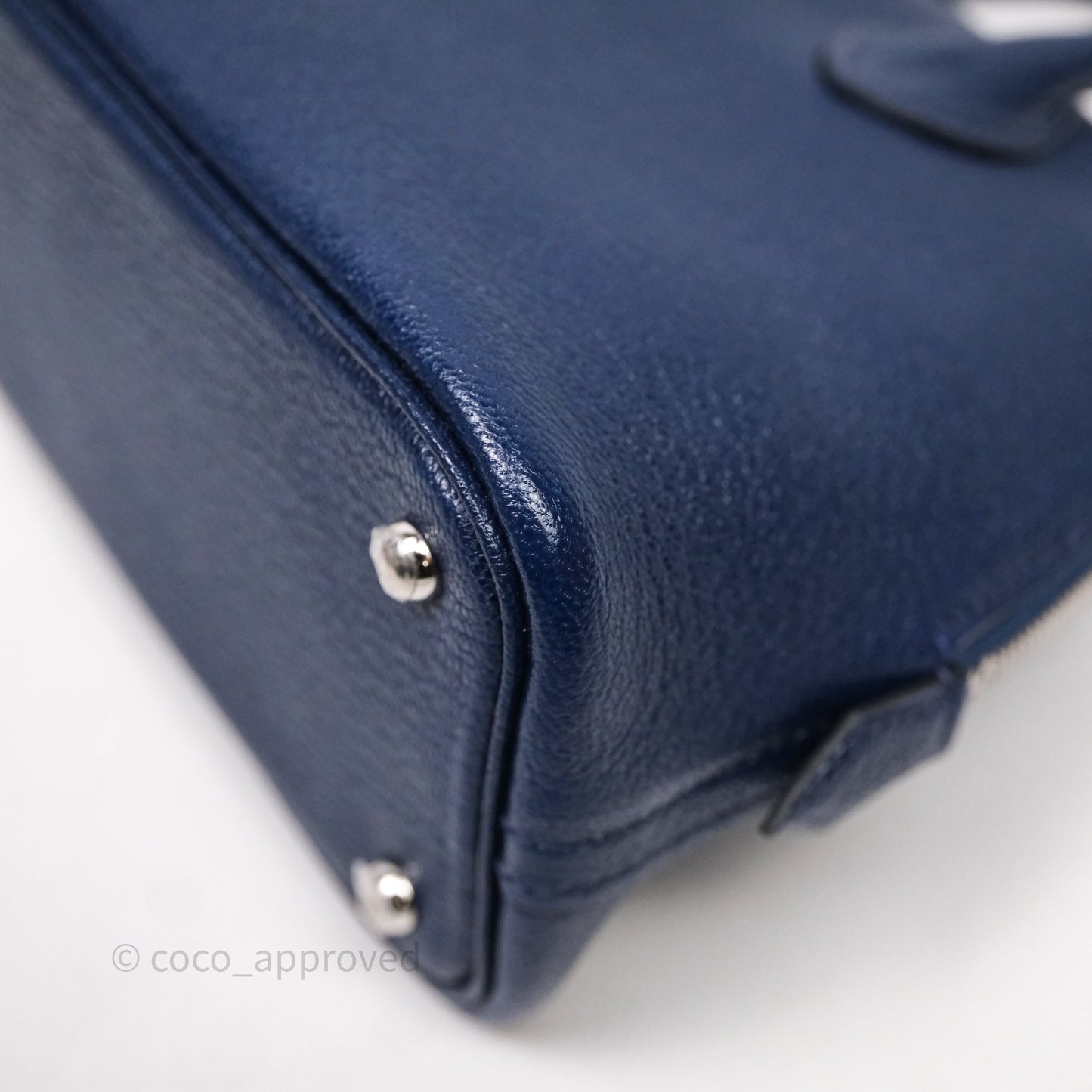 Hermès Bolide Mini 1923 Bleu Chèvre Mysore Palladium Hardware