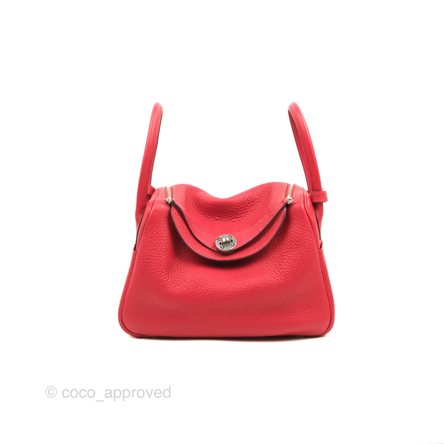 Hermès Lindy 26 Rouge Casaque Taurillon Clemence Palladium Hardware