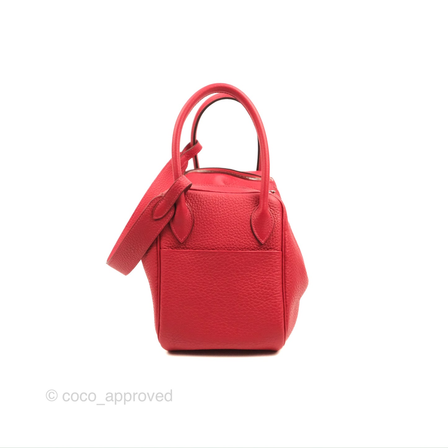Hermès Lindy 26 Rouge Casaque Taurillon Clemence Palladium Hardware