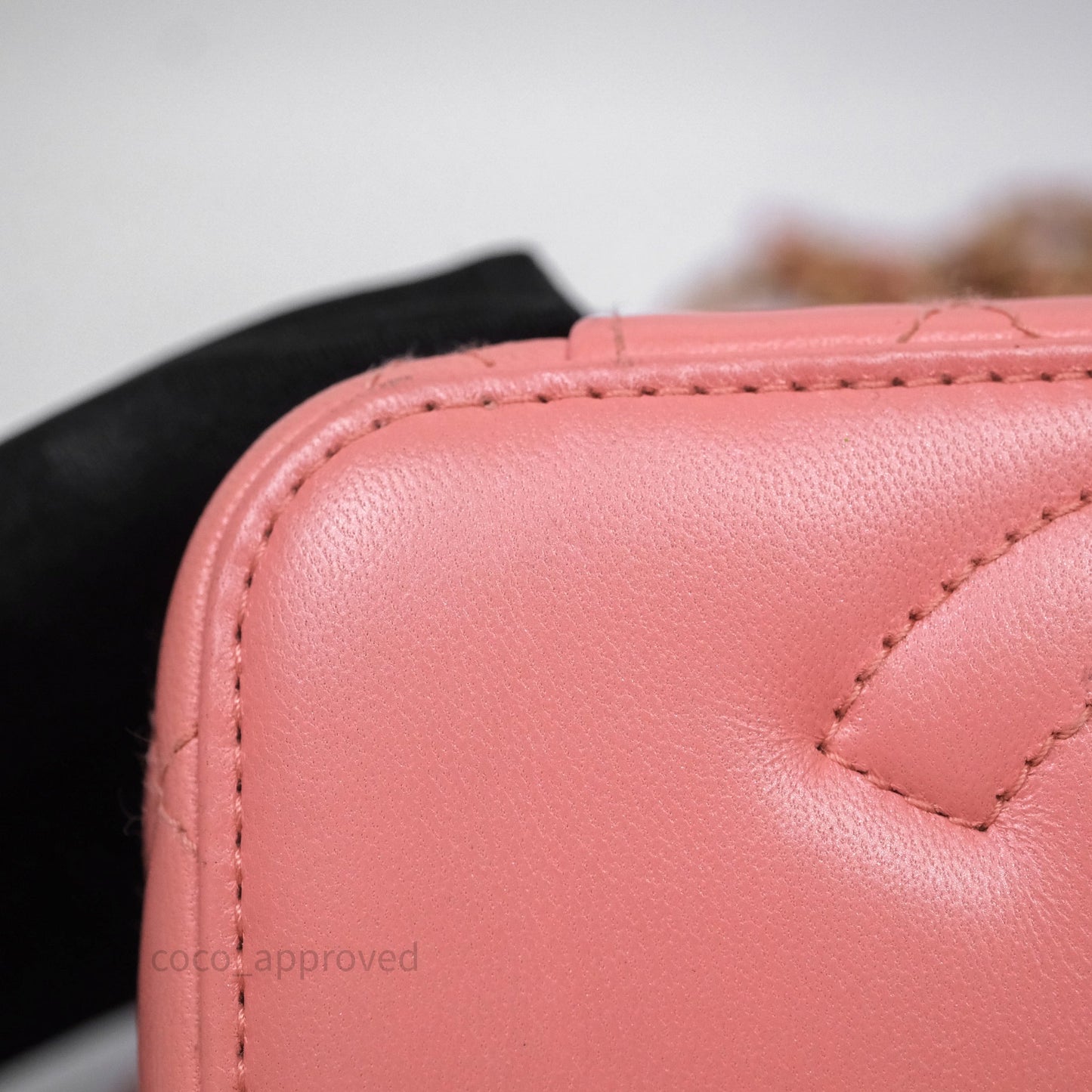 Chanel Quilted Vanity With Chain Pink Gold Hardware