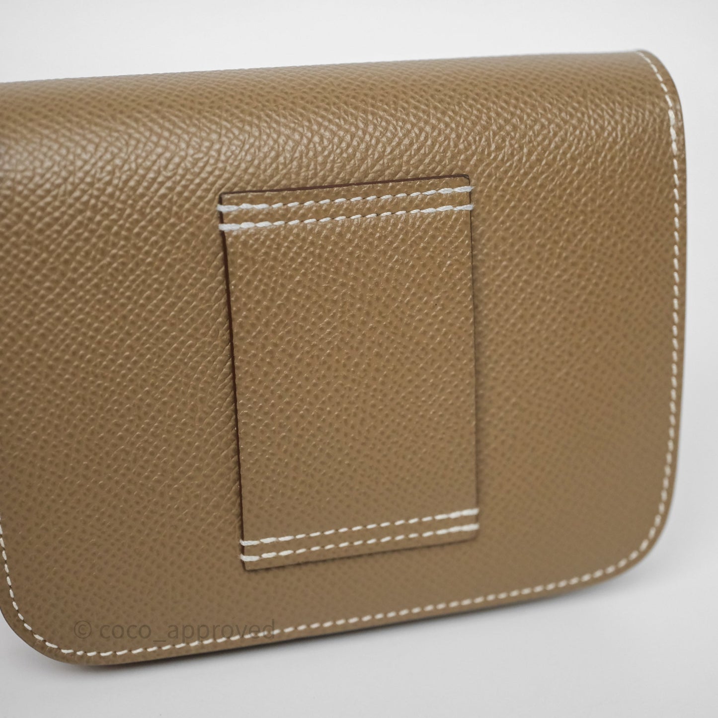 Hermès Constance Slim Wallet Etoupe 18 Epsom Palladium Hardware