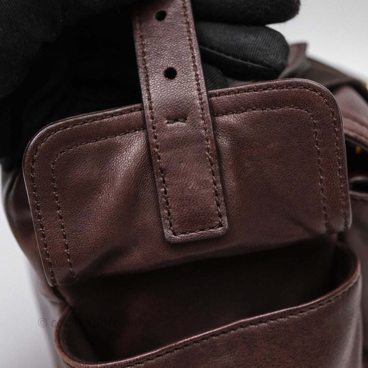 Prada Explore Medium Nappa Leather Shoulder Bag Chocolate Brown
