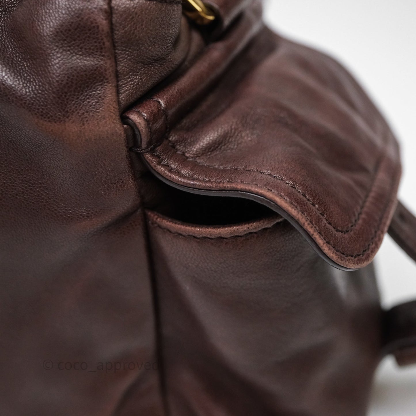 Prada Explore Medium Nappa Leather Shoulder Bag Chocolate Brown