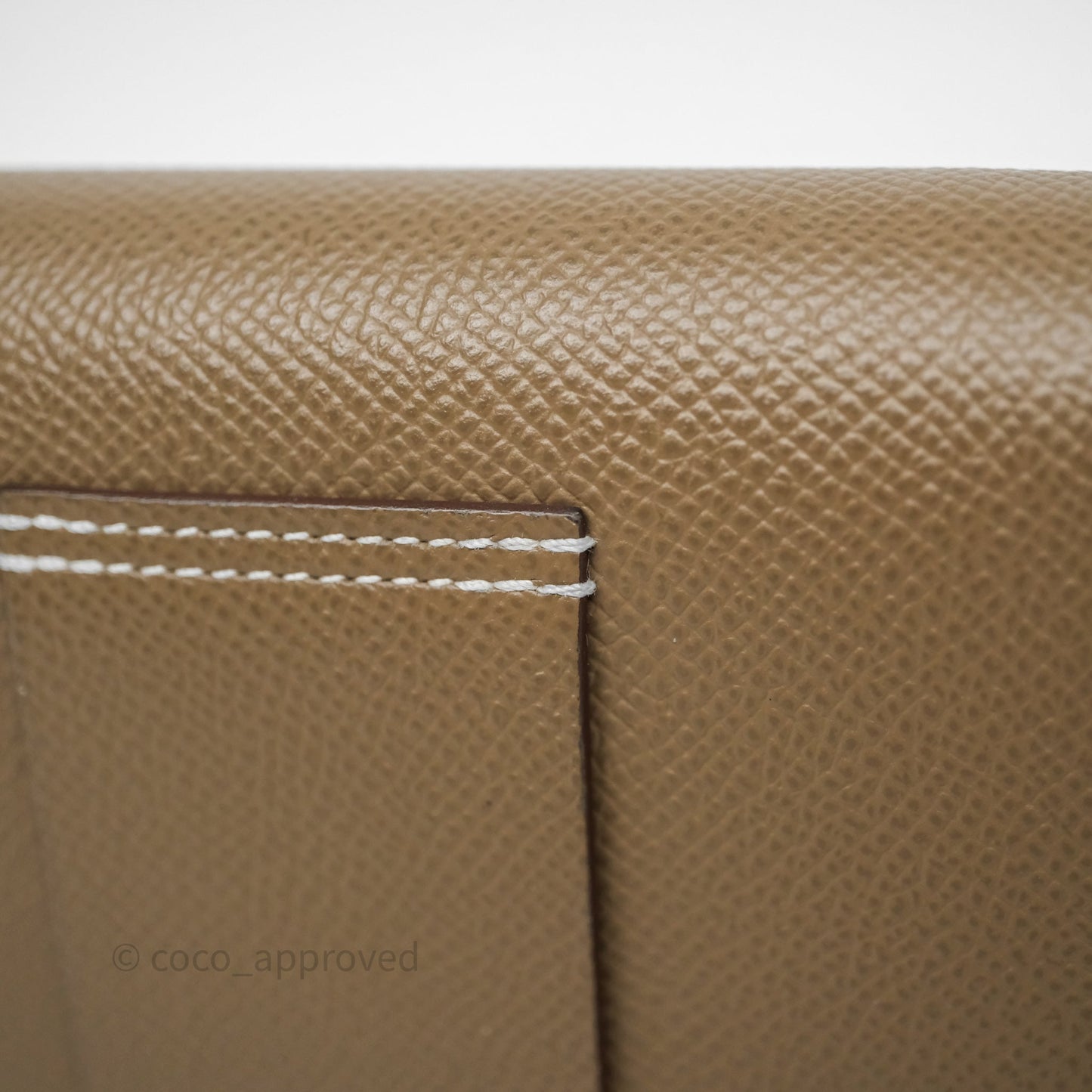 Hermès Constance Slim Wallet Etoupe 18 Epsom Palladium Hardware