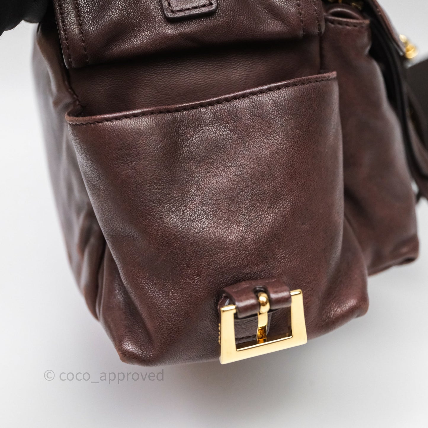 Prada Explore Medium Nappa Leather Shoulder Bag Chocolate Brown