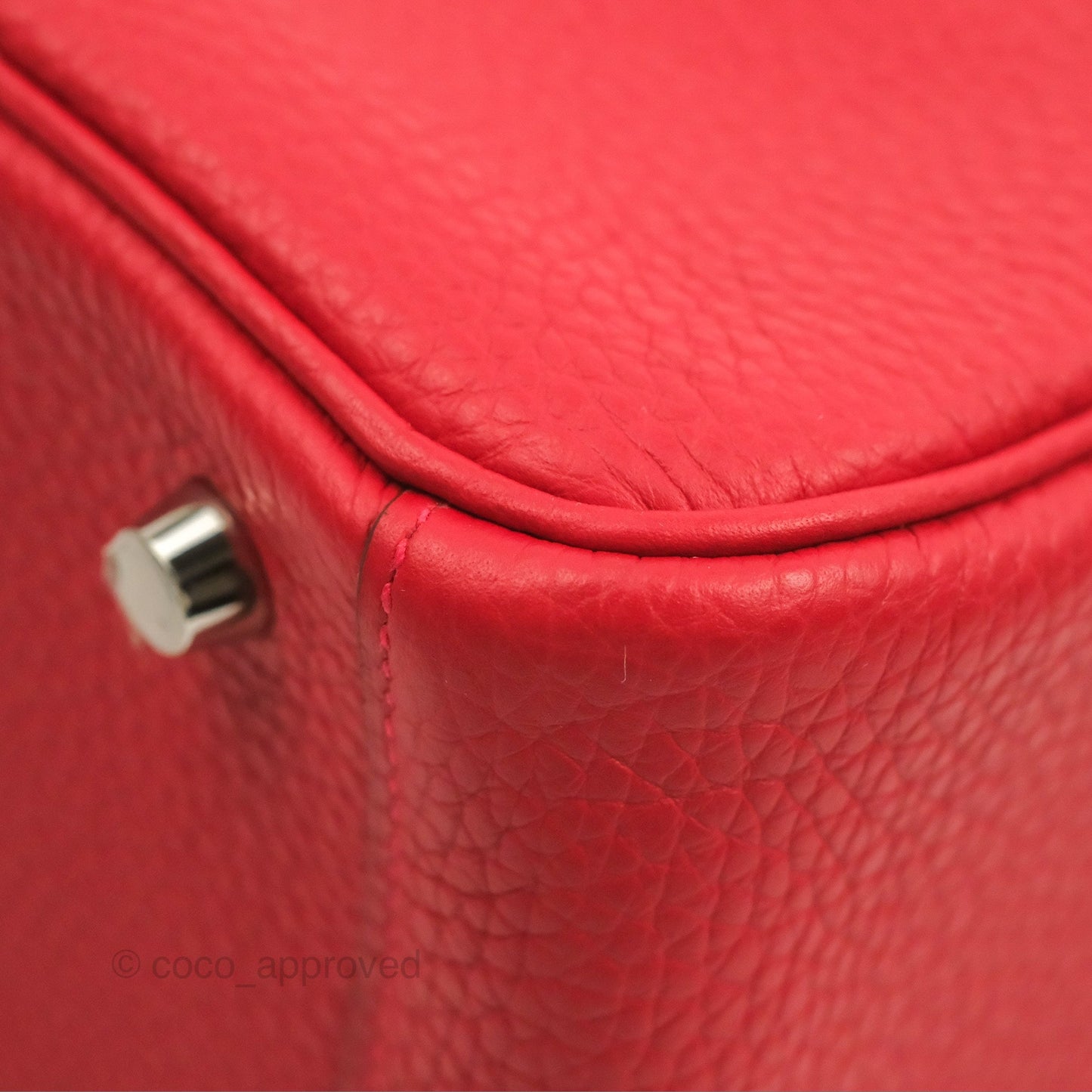 Hermès Lindy 26 Rouge Casaque Taurillon Clemence Palladium Hardware