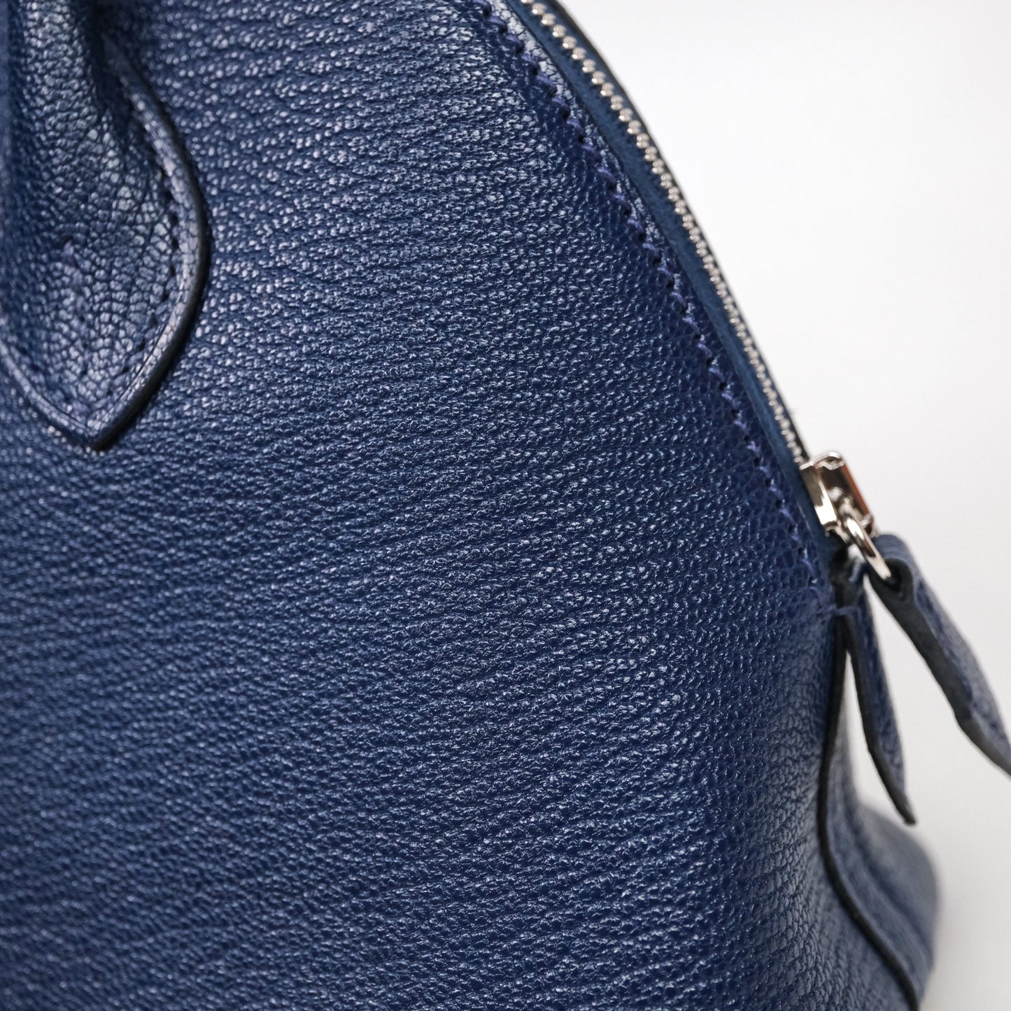 Hermès Bolide Mini 1923 Bleu Chèvre Mysore Palladium Hardware