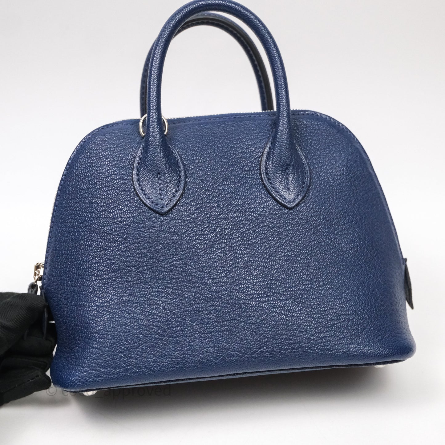 Hermès Bolide Mini 1923 Bleu Chèvre Mysore Palladium Hardware