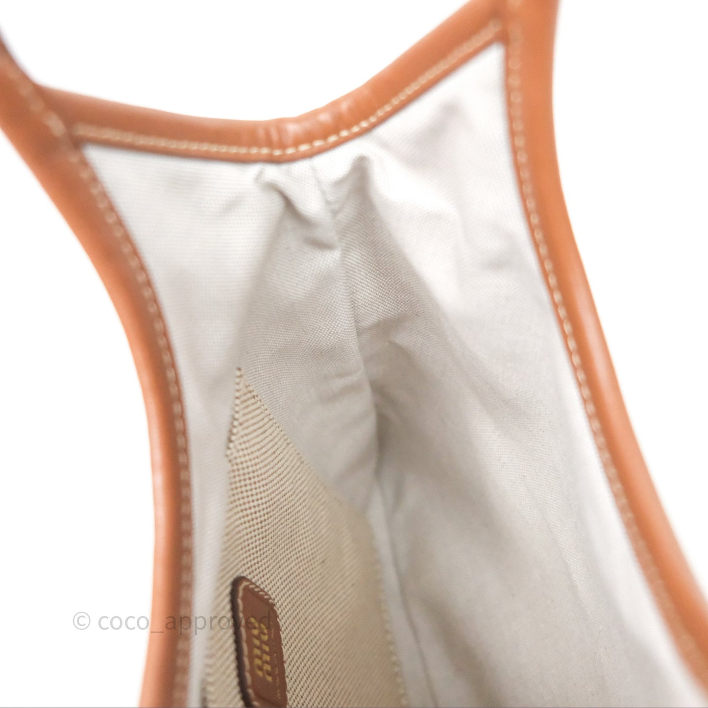 Miu Miu Mini IVY Canvas Beige/Brandy