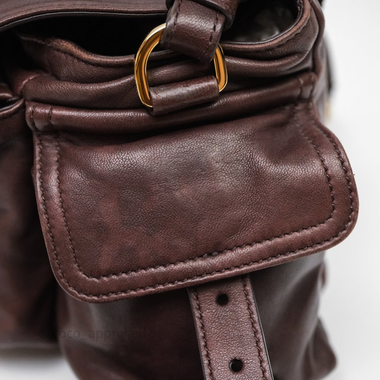 Prada Explore Medium Nappa Leather Shoulder Bag Chocolate Brown