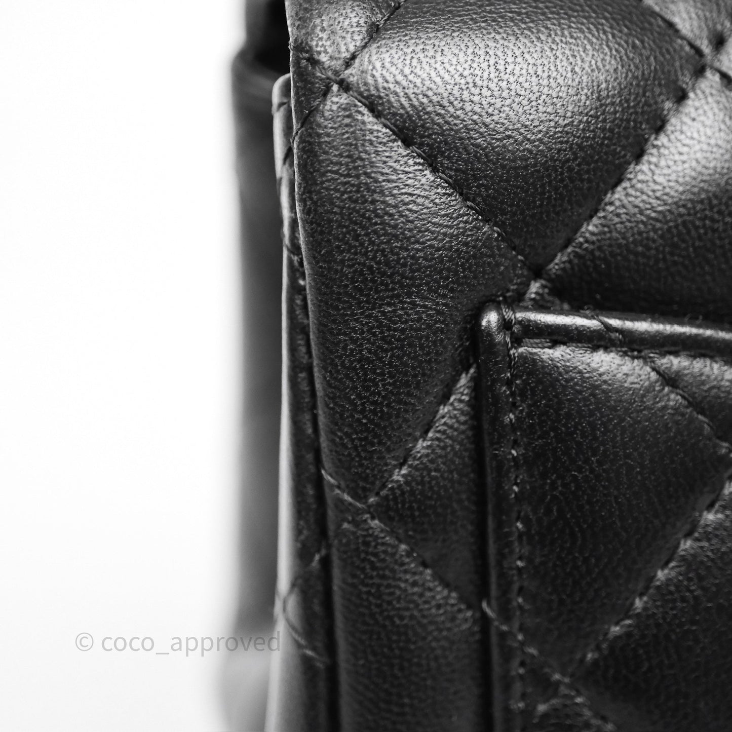 Chanel Mini Square Quilted Black Lambskin Gold Hardware