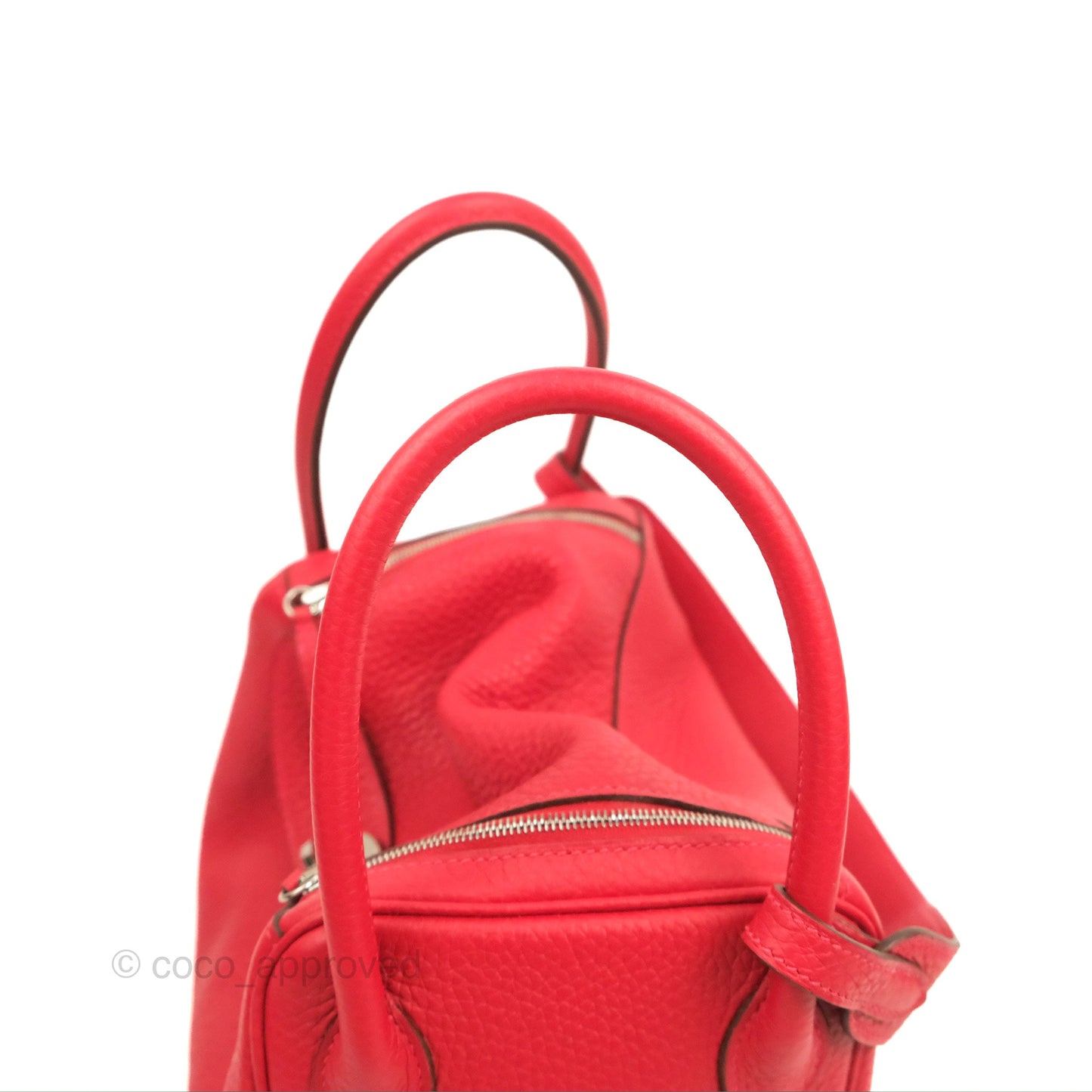 Hermès Lindy 26 Rouge Casaque Taurillon Clemence Palladium Hardware