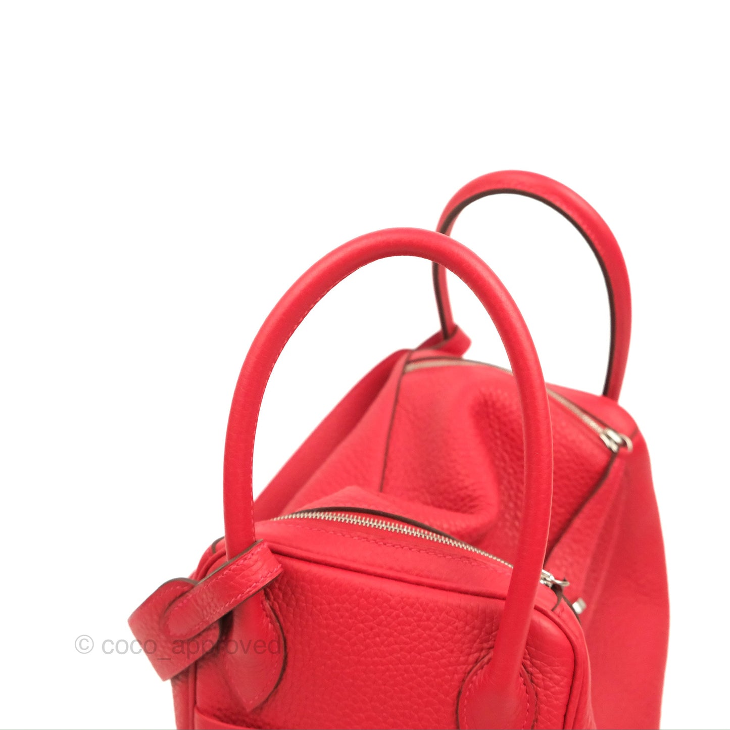 Hermès Lindy 26 Rouge Casaque Taurillon Clemence Palladium Hardware