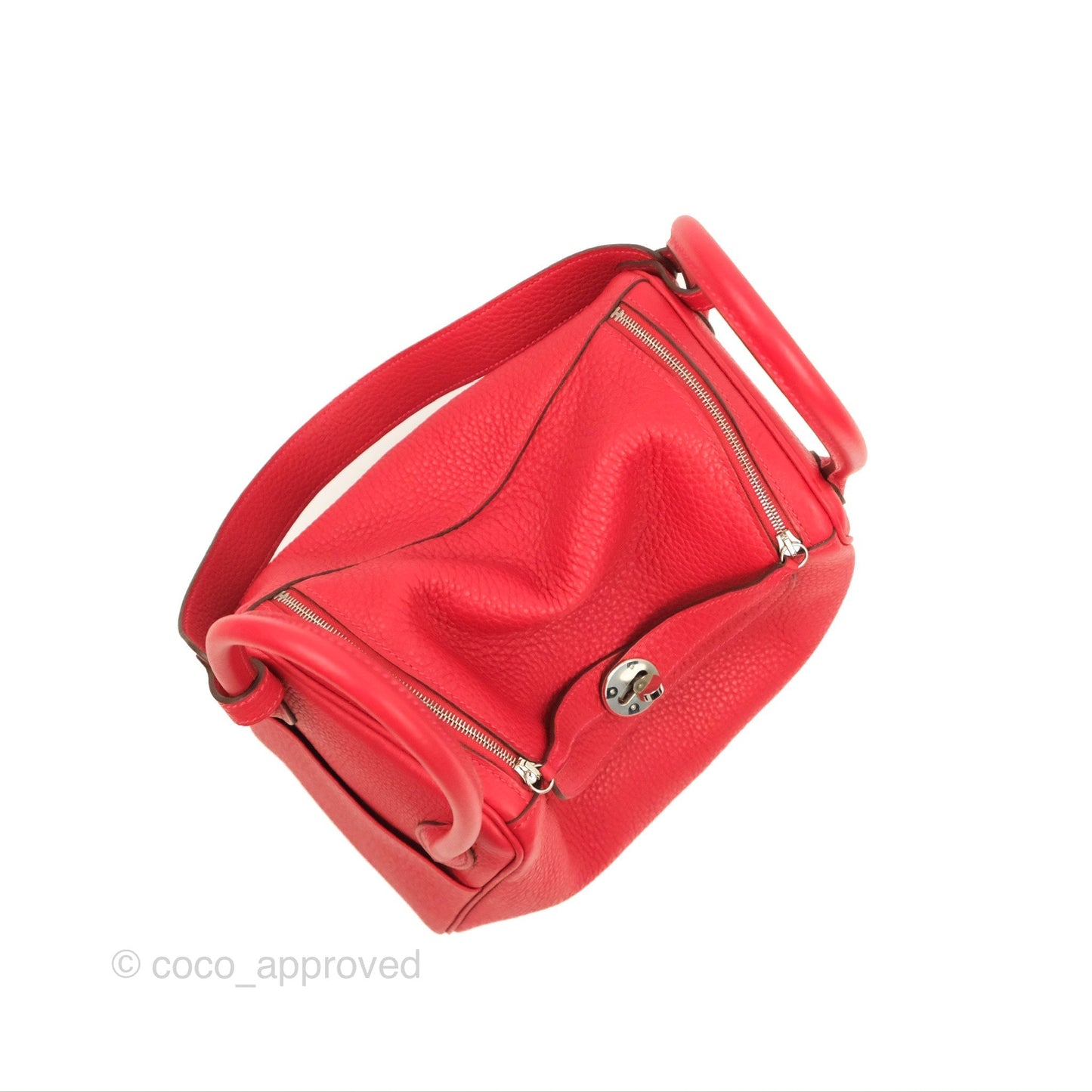 Hermès Lindy 26 Rouge Casaque Taurillon Clemence Palladium Hardware