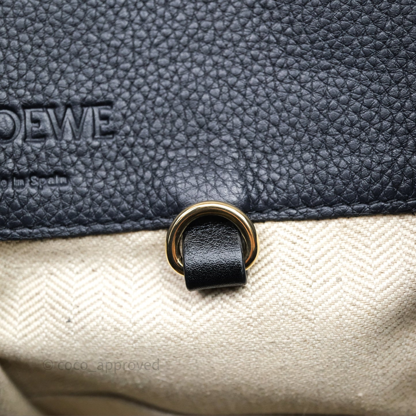 Loewe Small Hammock Shoulder Bag Calfskin Navy