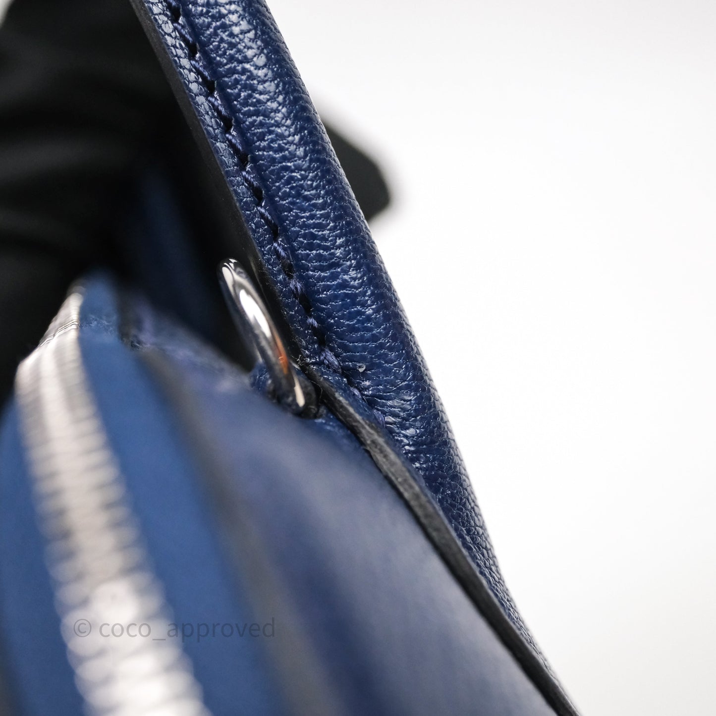 Hermès Bolide Mini 1923 Bleu Chèvre Mysore Palladium Hardware