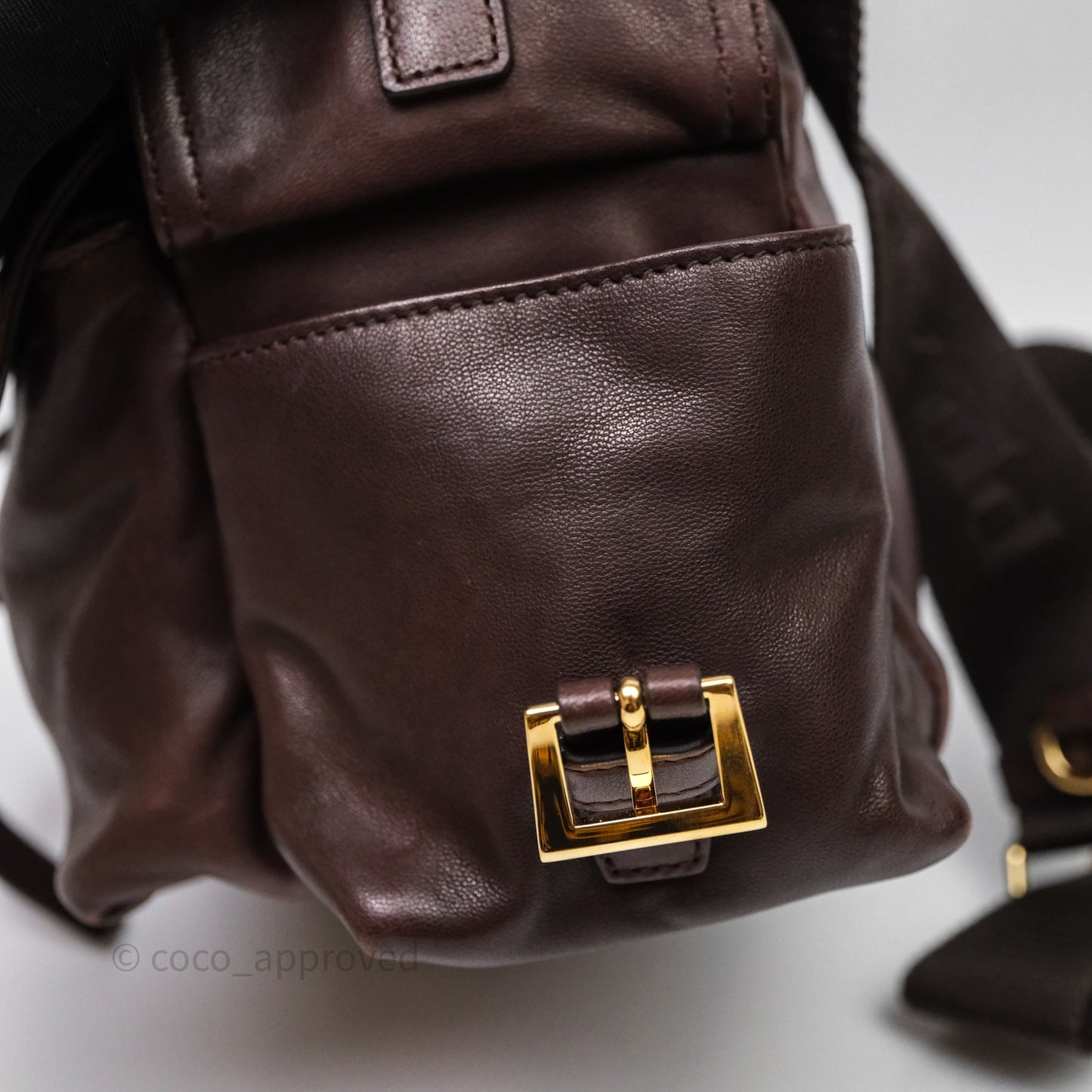 Prada Explore Medium Nappa Leather Shoulder Bag Chocolate Brown