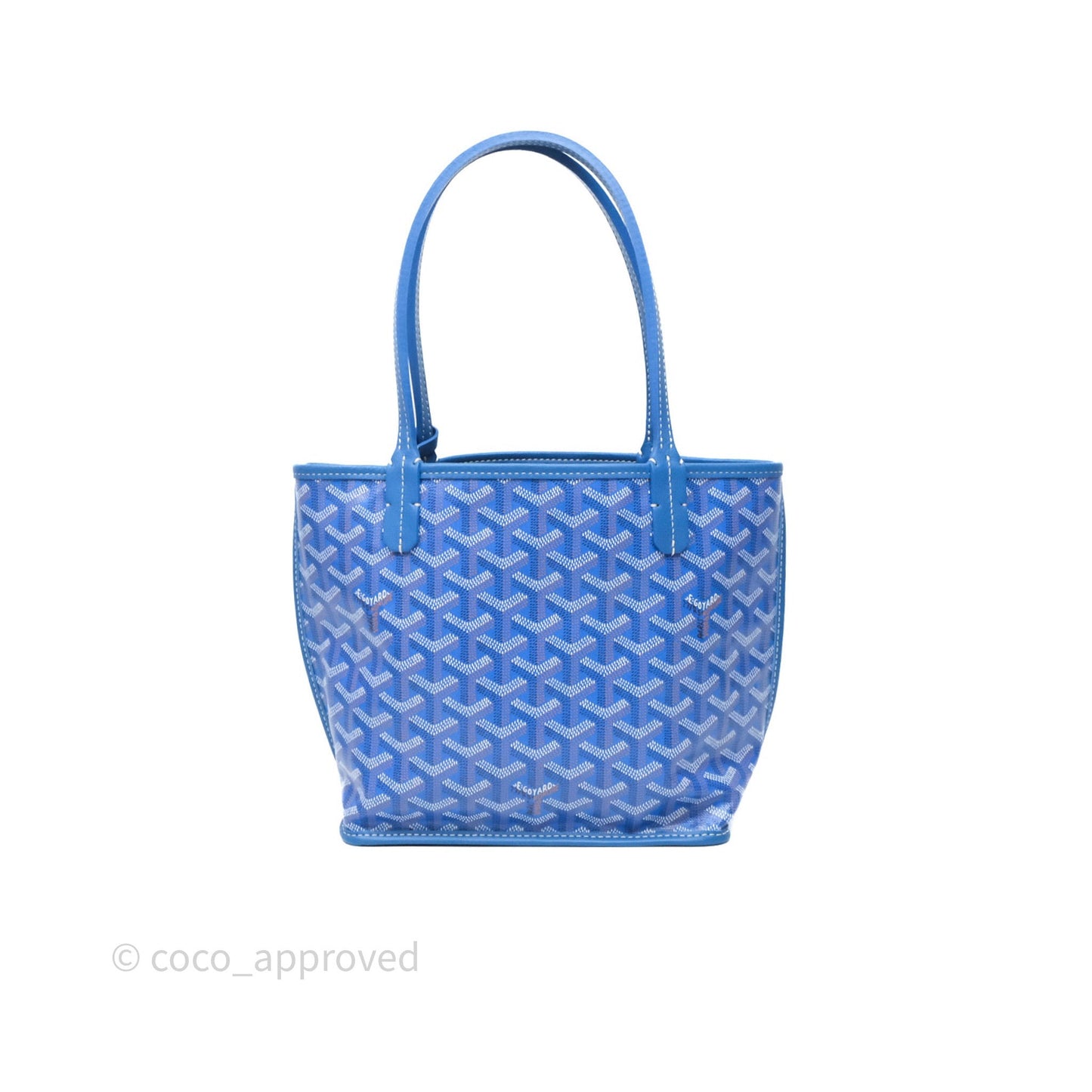 Goyard Anjou Mini Bag Goyardine Canvas Blue