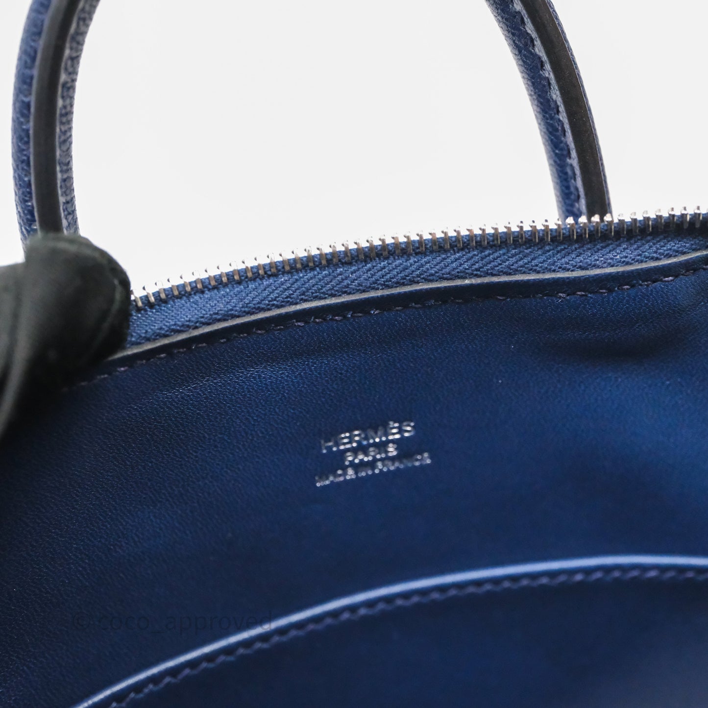 Hermès Bolide Mini 1923 Bleu Chèvre Mysore Palladium Hardware