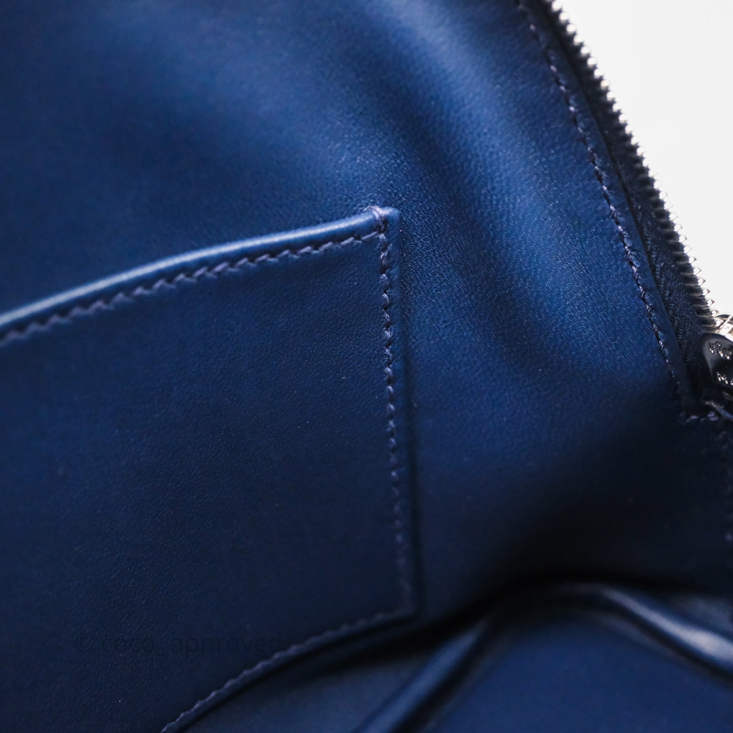 Hermès Bolide Mini 1923 Bleu Chèvre Mysore Palladium Hardware