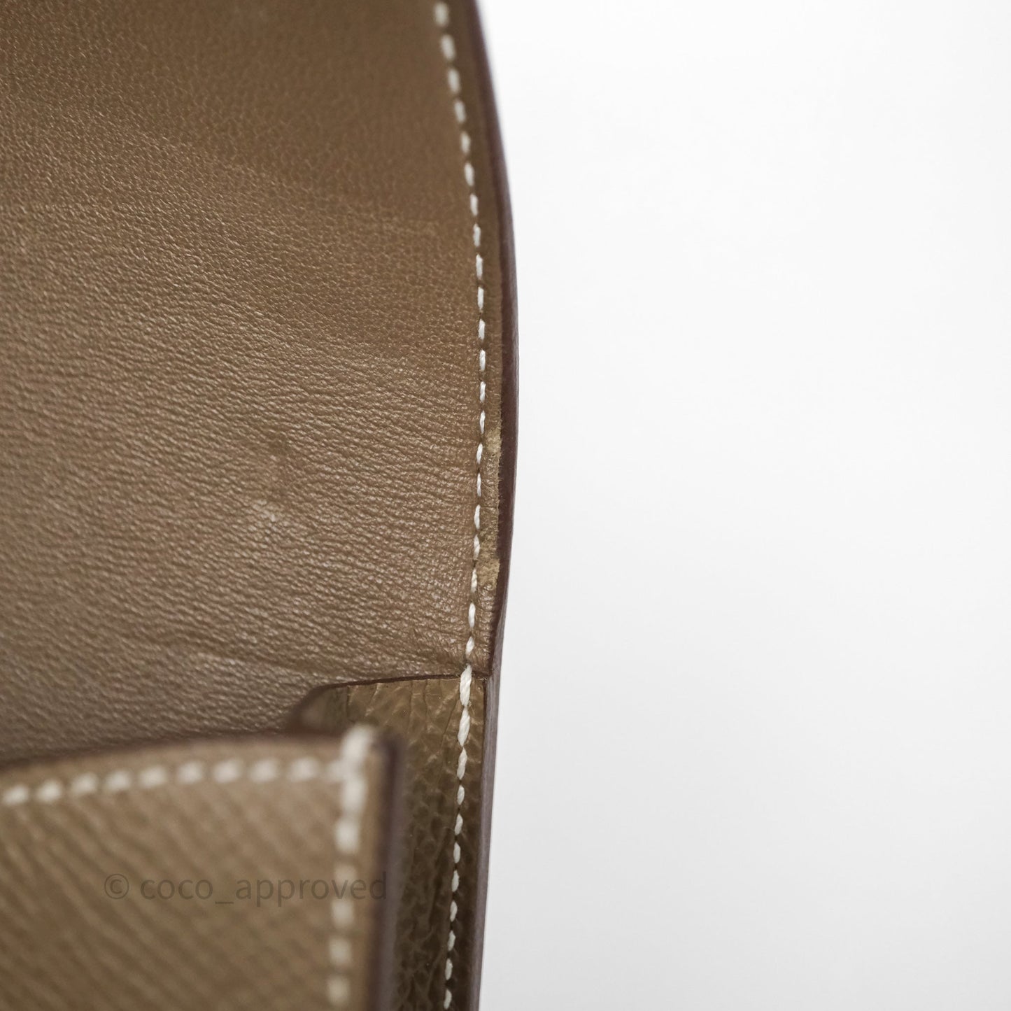 Hermès Constance Slim Wallet Etoupe 18 Epsom Palladium Hardware