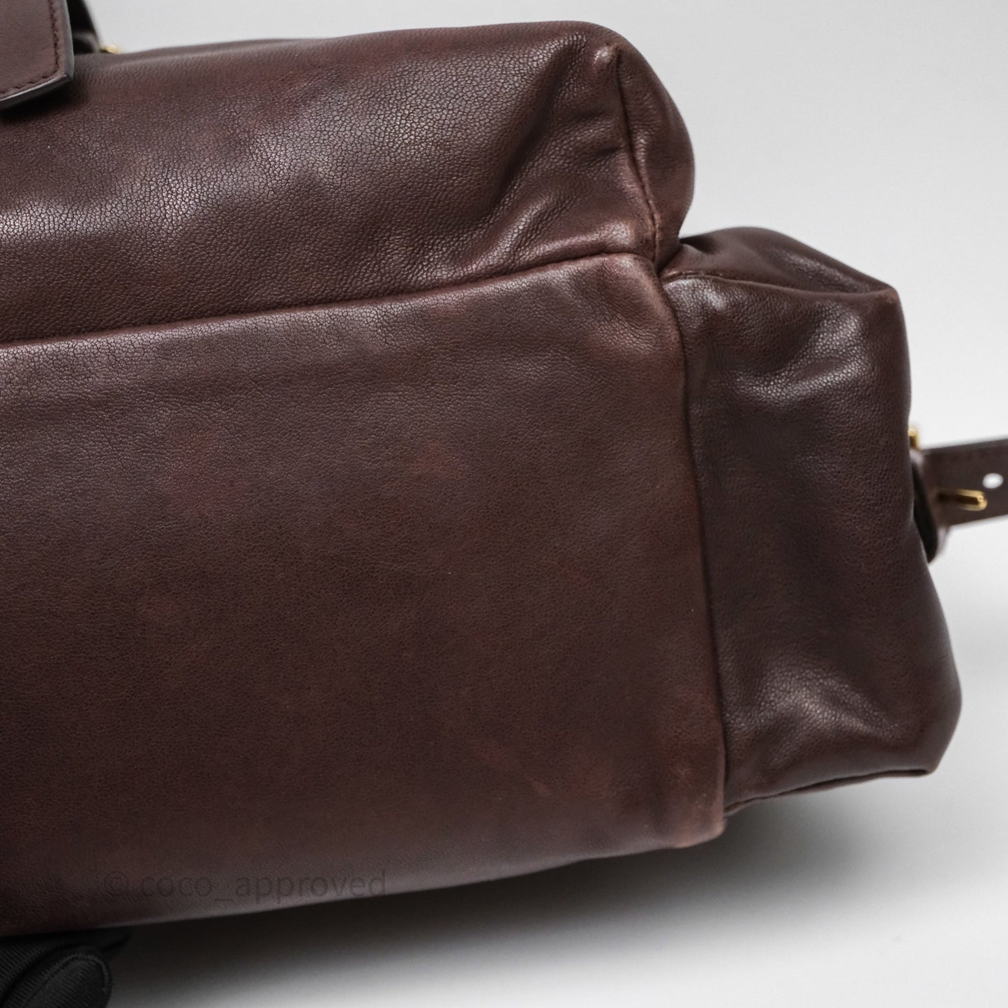 Prada Explore Medium Nappa Leather Shoulder Bag Chocolate Brown