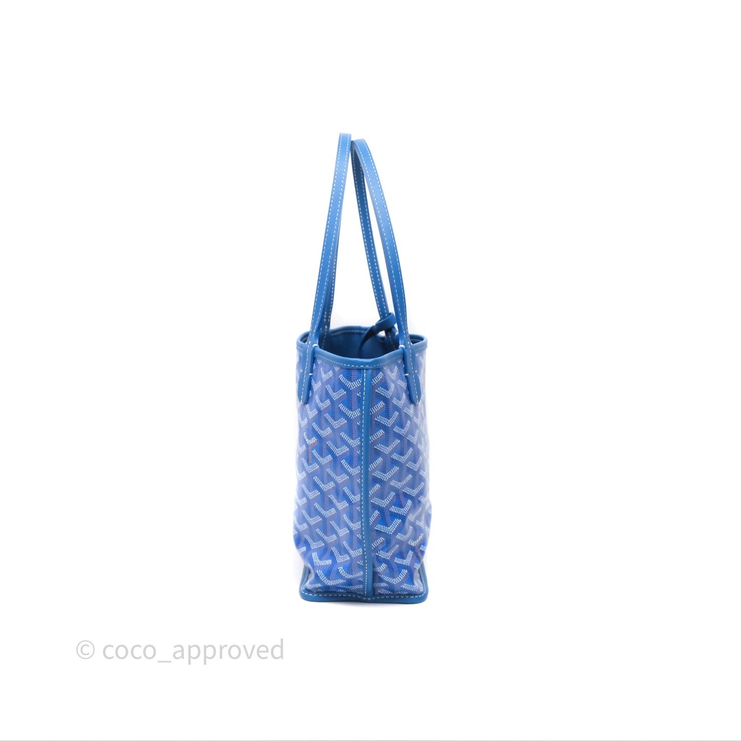 Goyard Anjou Mini Bag Goyardine Canvas Blue