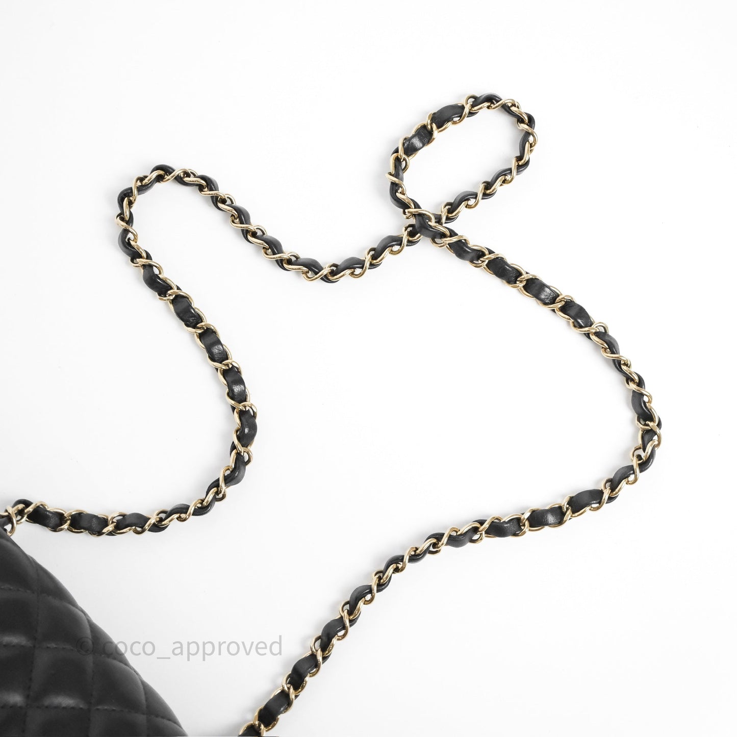 Chanel Mini Square Quilted Black Lambskin Gold Hardware