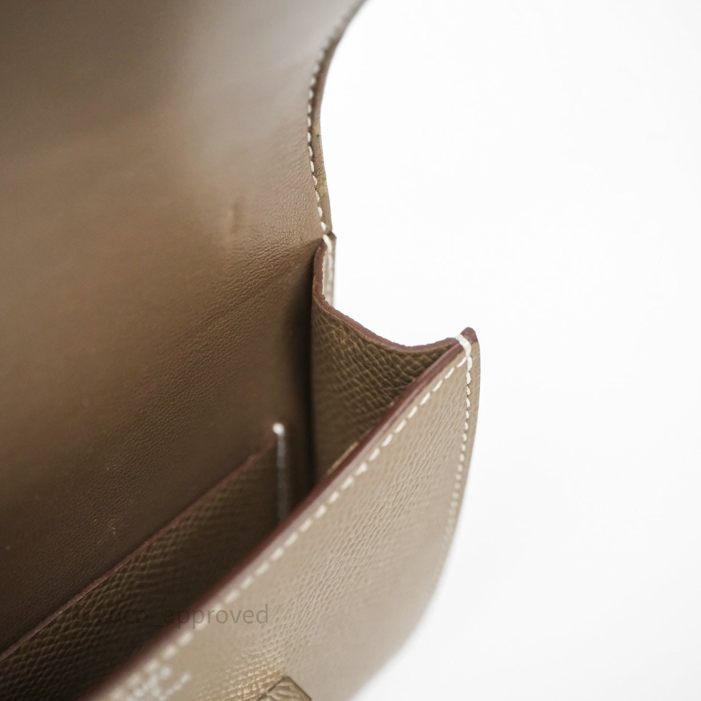 Hermès Constance Slim Wallet Etoupe 18 Epsom Palladium Hardware