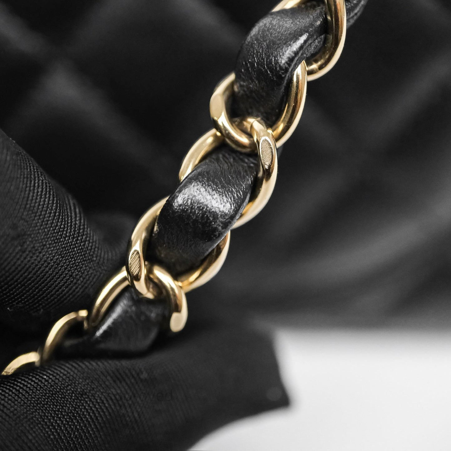 Chanel Mini Square Quilted Black Lambskin Gold Hardware