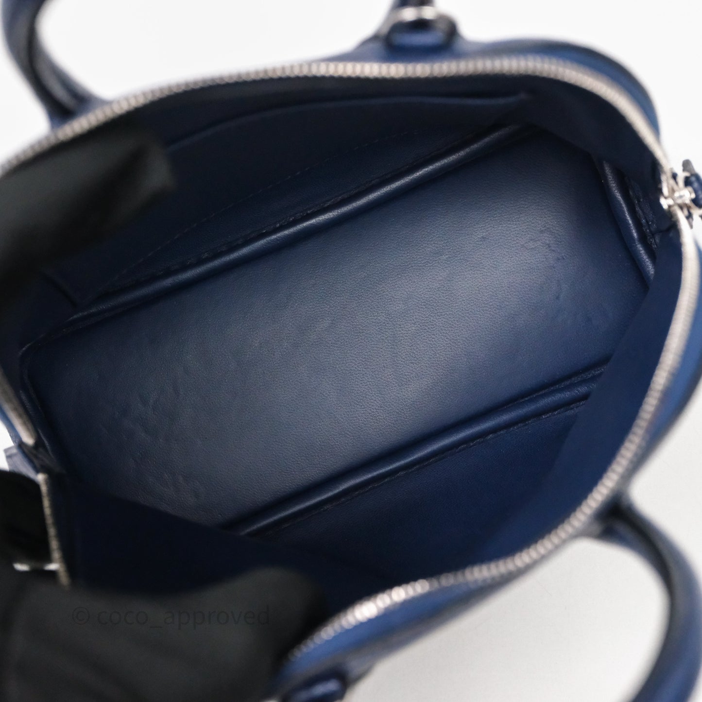 Hermès Bolide Mini 1923 Bleu Chèvre Mysore Palladium Hardware