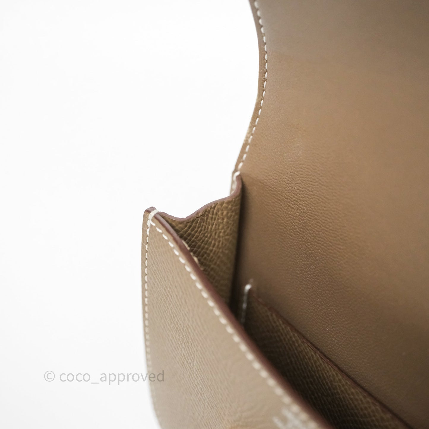 Hermès Constance Slim Wallet Etoupe 18 Epsom Palladium Hardware