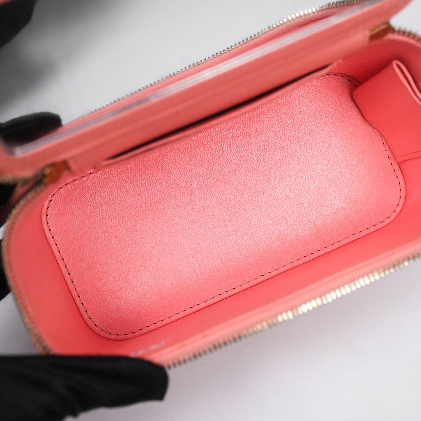 Chanel Quilted Vanity With Chain Pink Gold Hardware