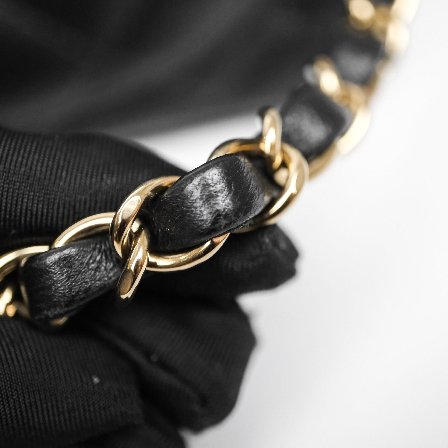 Chanel Mini Square Quilted Black Lambskin Gold Hardware