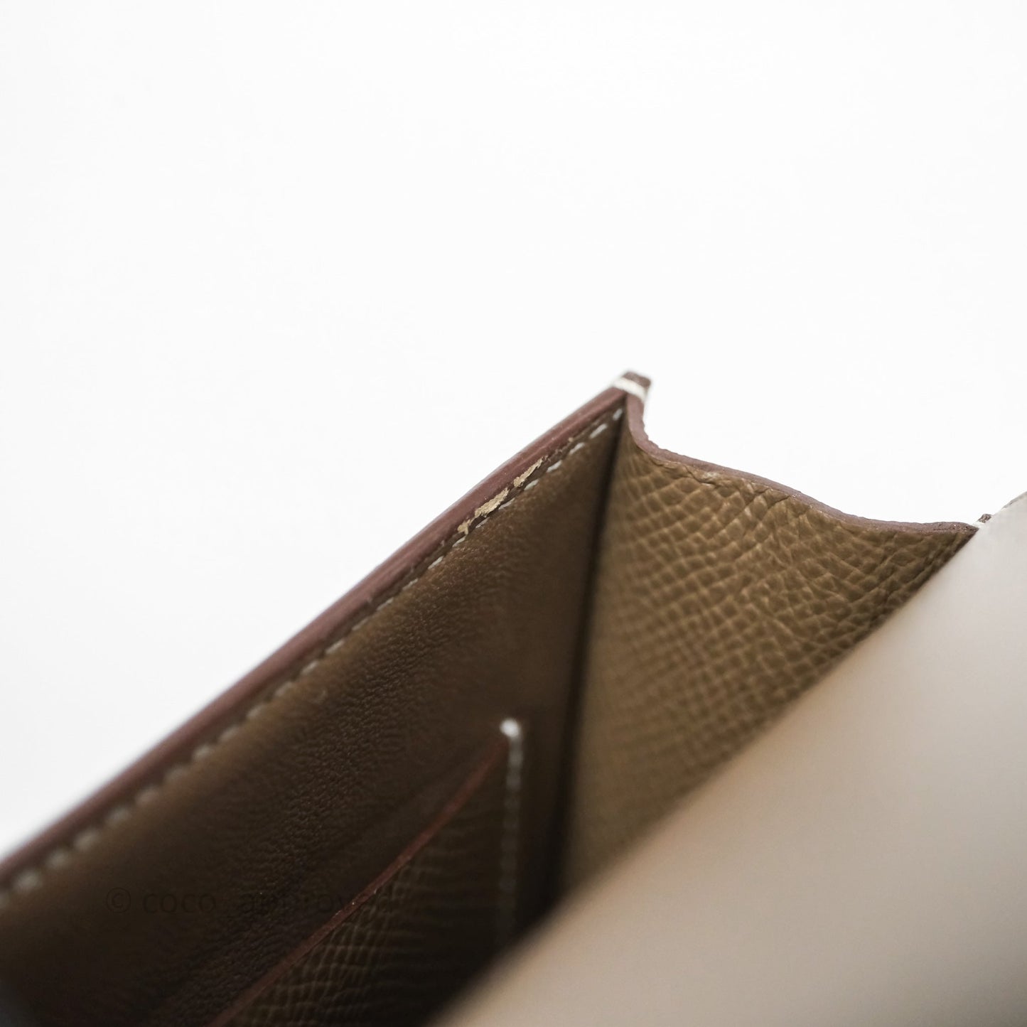 Hermès Constance Slim Wallet Etoupe 18 Epsom Palladium Hardware
