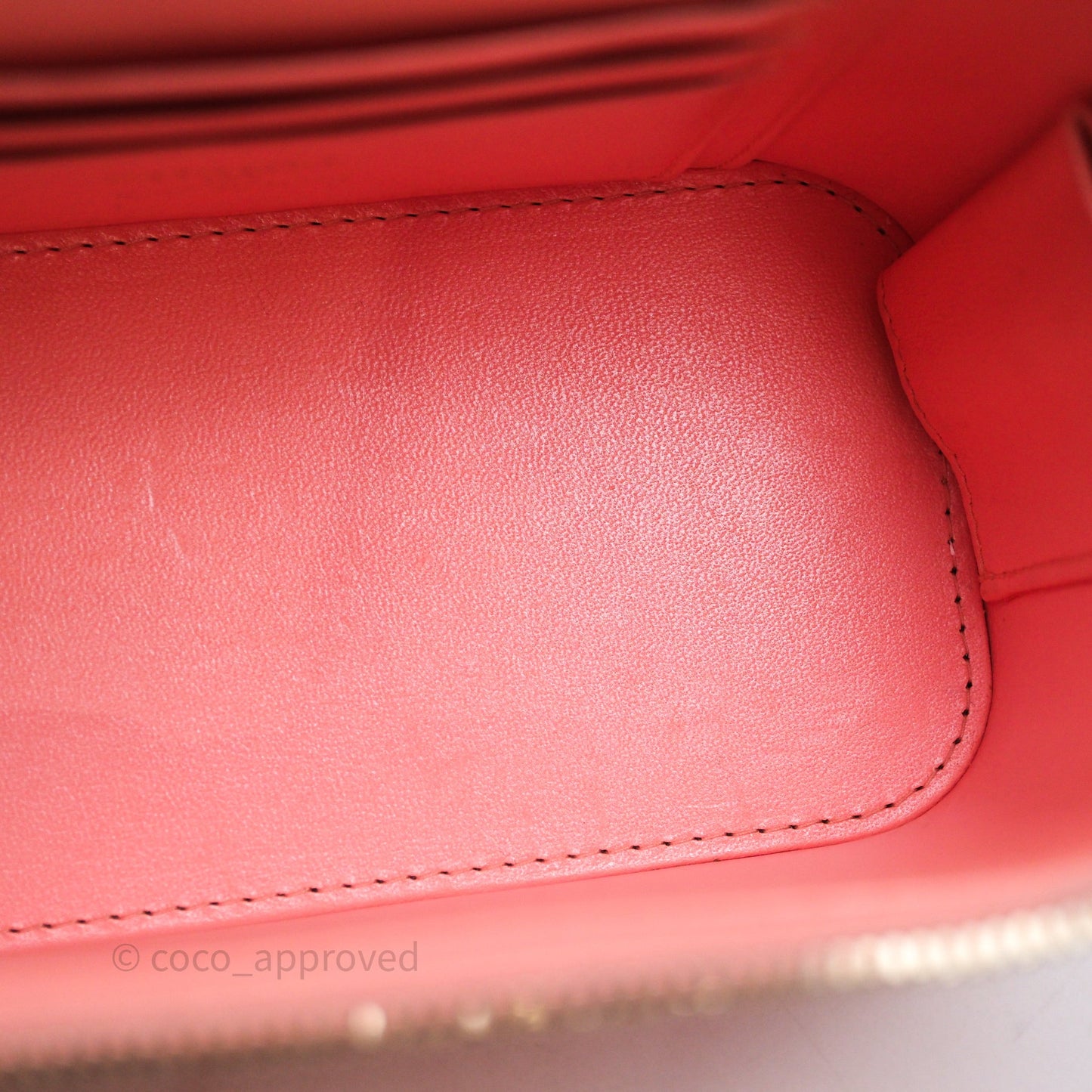 Chanel Quilted Vanity With Chain Pink Gold Hardware