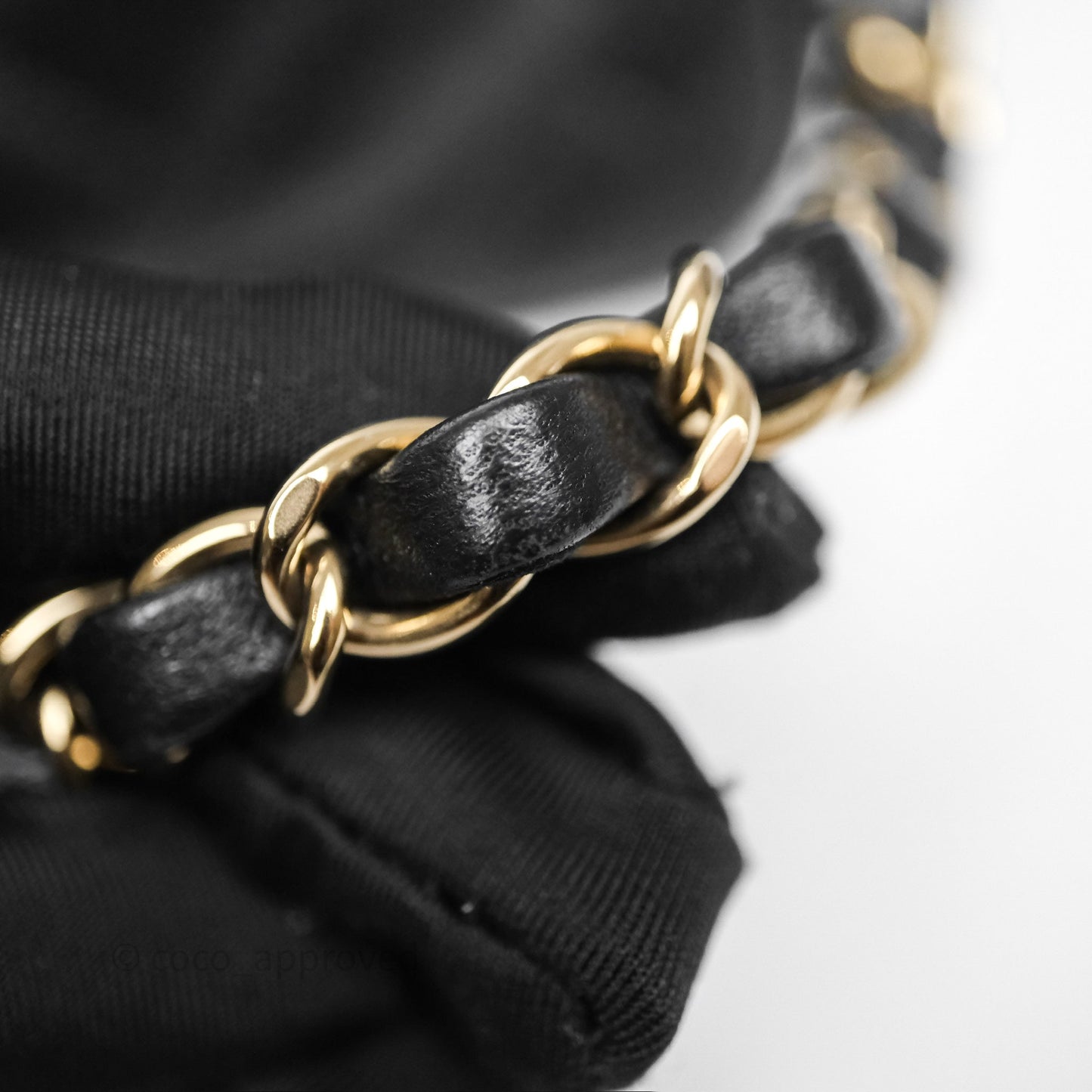 Chanel Mini Square Quilted Black Lambskin Gold Hardware