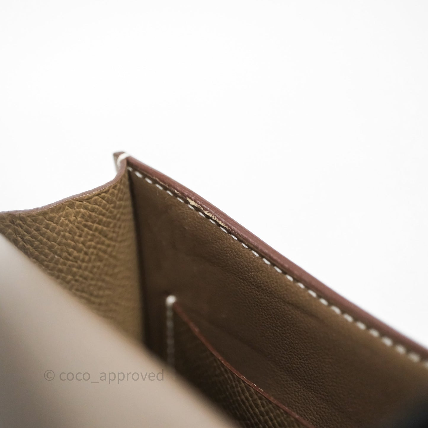 Hermès Constance Slim Wallet Etoupe 18 Epsom Palladium Hardware