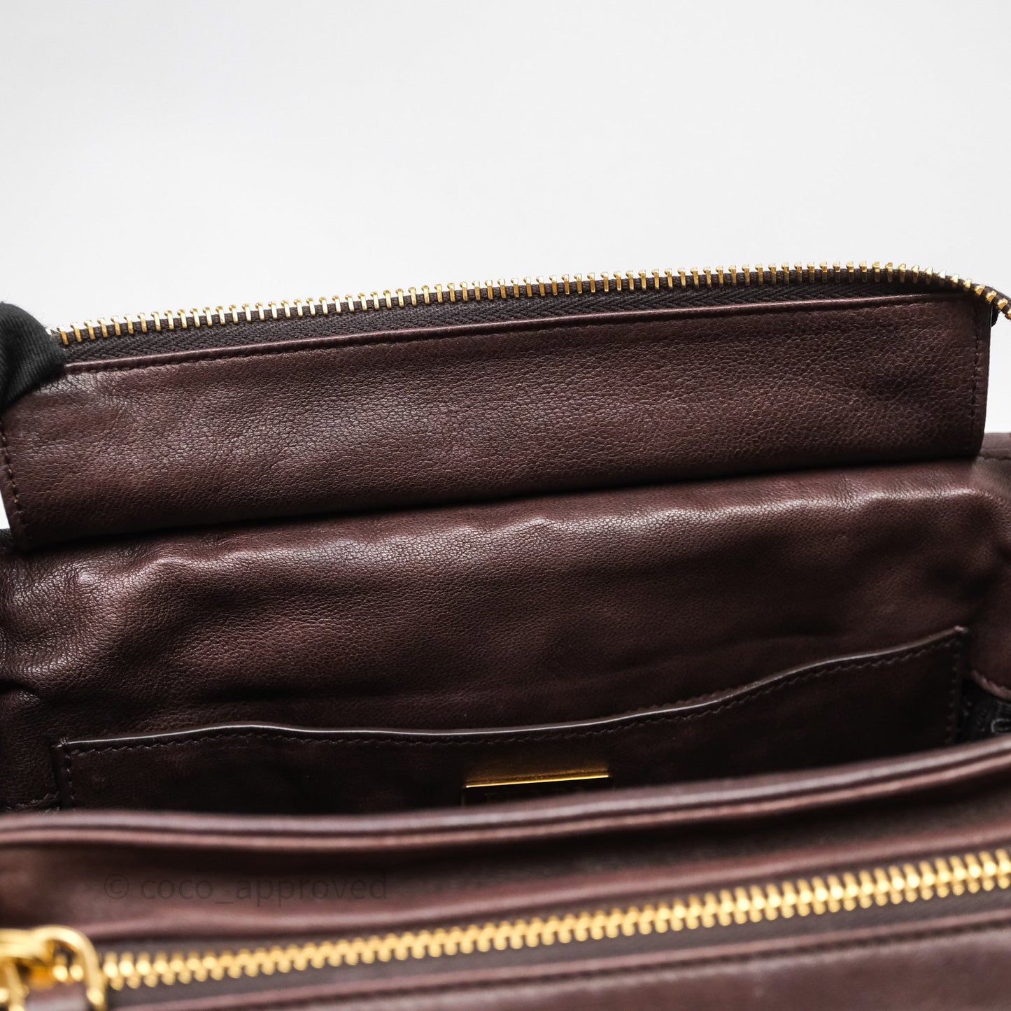 Prada Explore Medium Nappa Leather Shoulder Bag Chocolate Brown