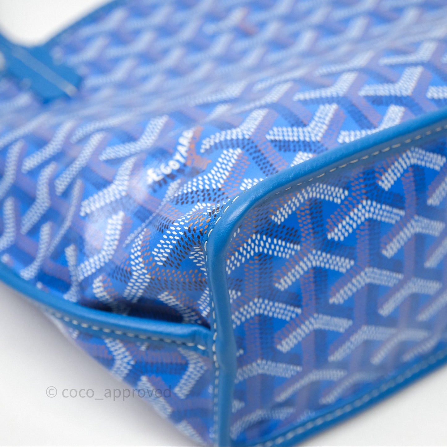 Goyard Anjou Mini Bag Goyardine Canvas Blue