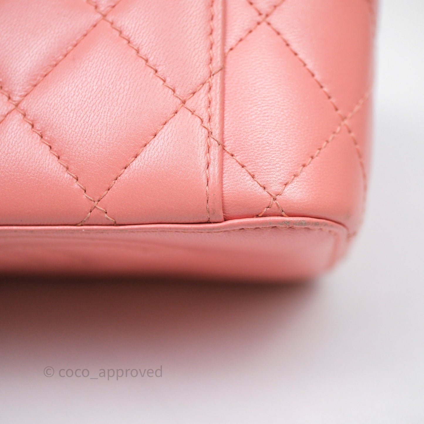 Chanel Quilted Vanity With Chain Pink Gold Hardware